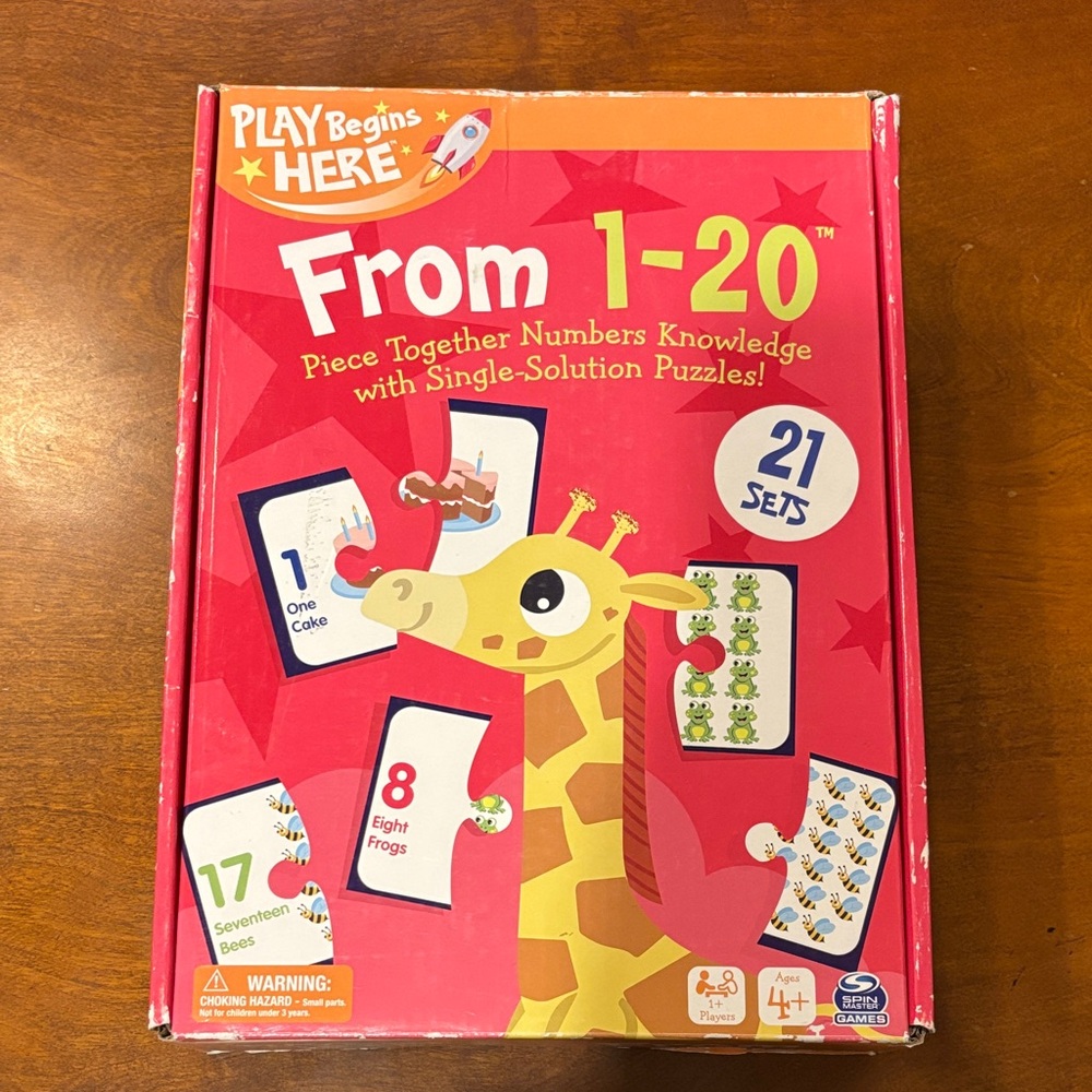 From 1-20‎ Puzzle Set - Pink